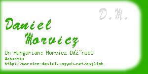 daniel morvicz business card